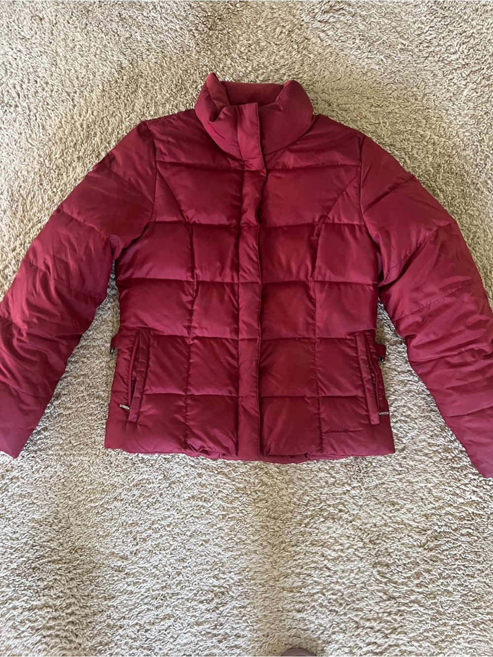 Eddie Bauer Quilted Puffer Jacket - Deep Red